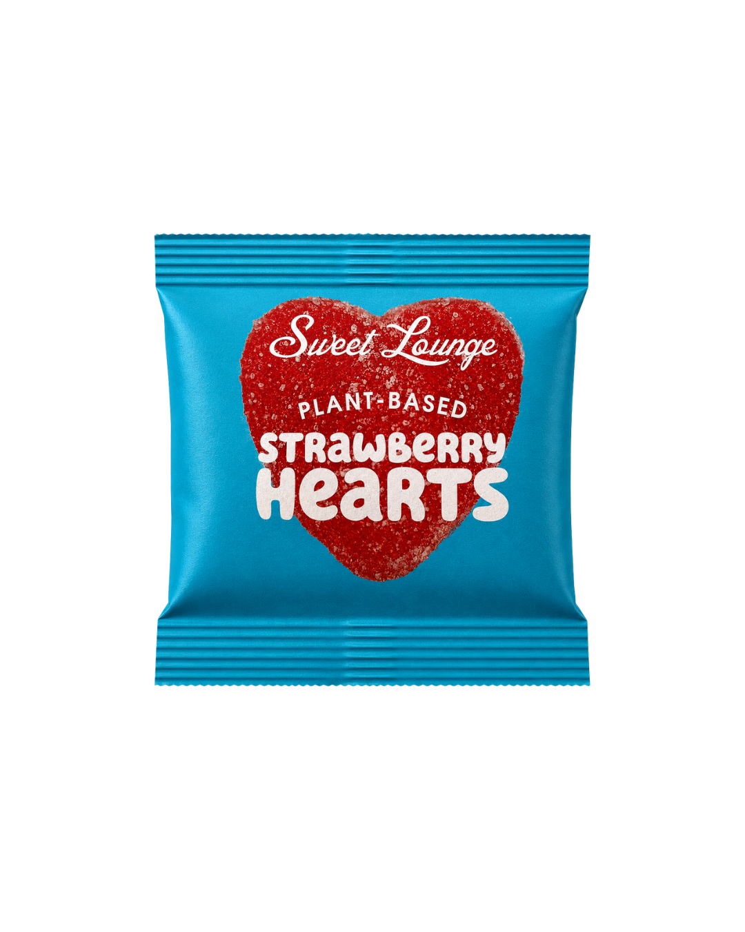 Sweet Lounge Vegan Fizzy Strawberry Hearts 25g