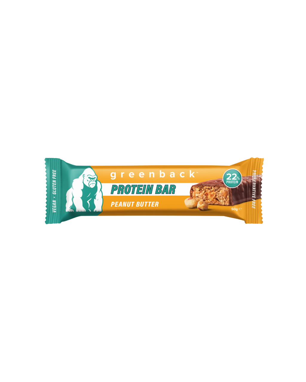 Greenback Plant-based Peanut Butter Protein Bar 50g