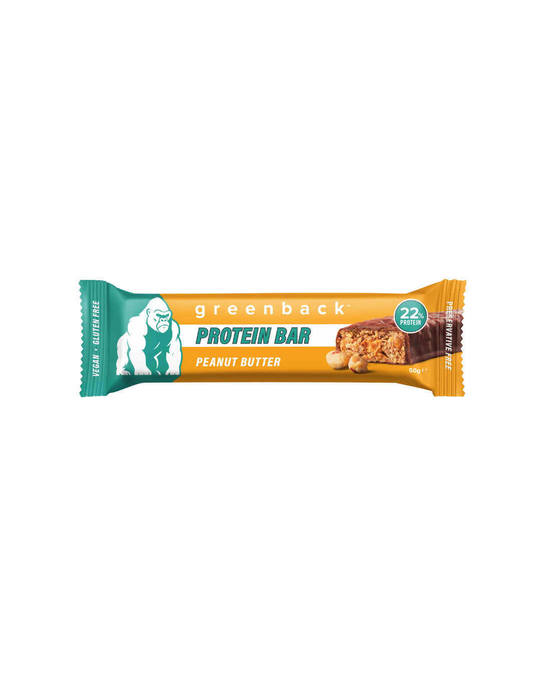 Greenback Plant-based Peanut Butter Protein Bar 50g