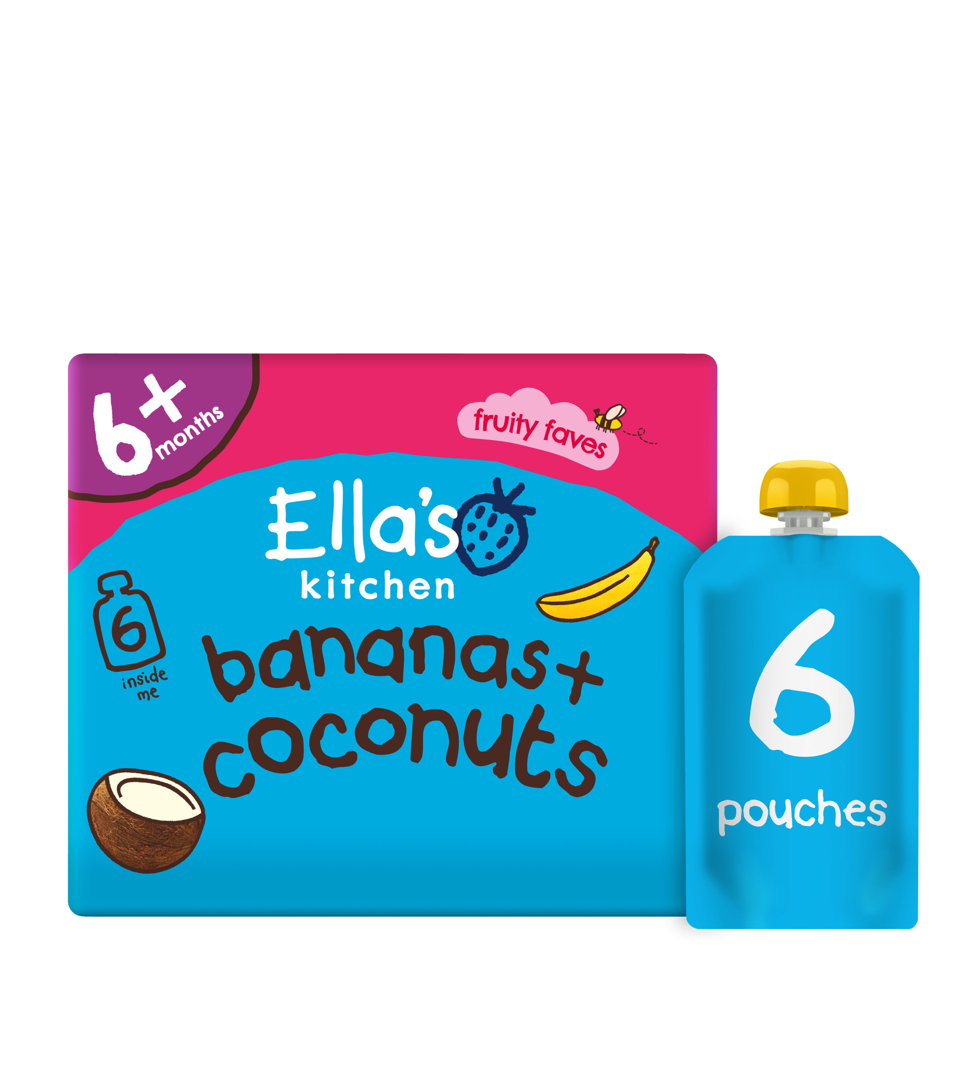 Ella's Kitchen Organic Bananas + Coconuts Multipack