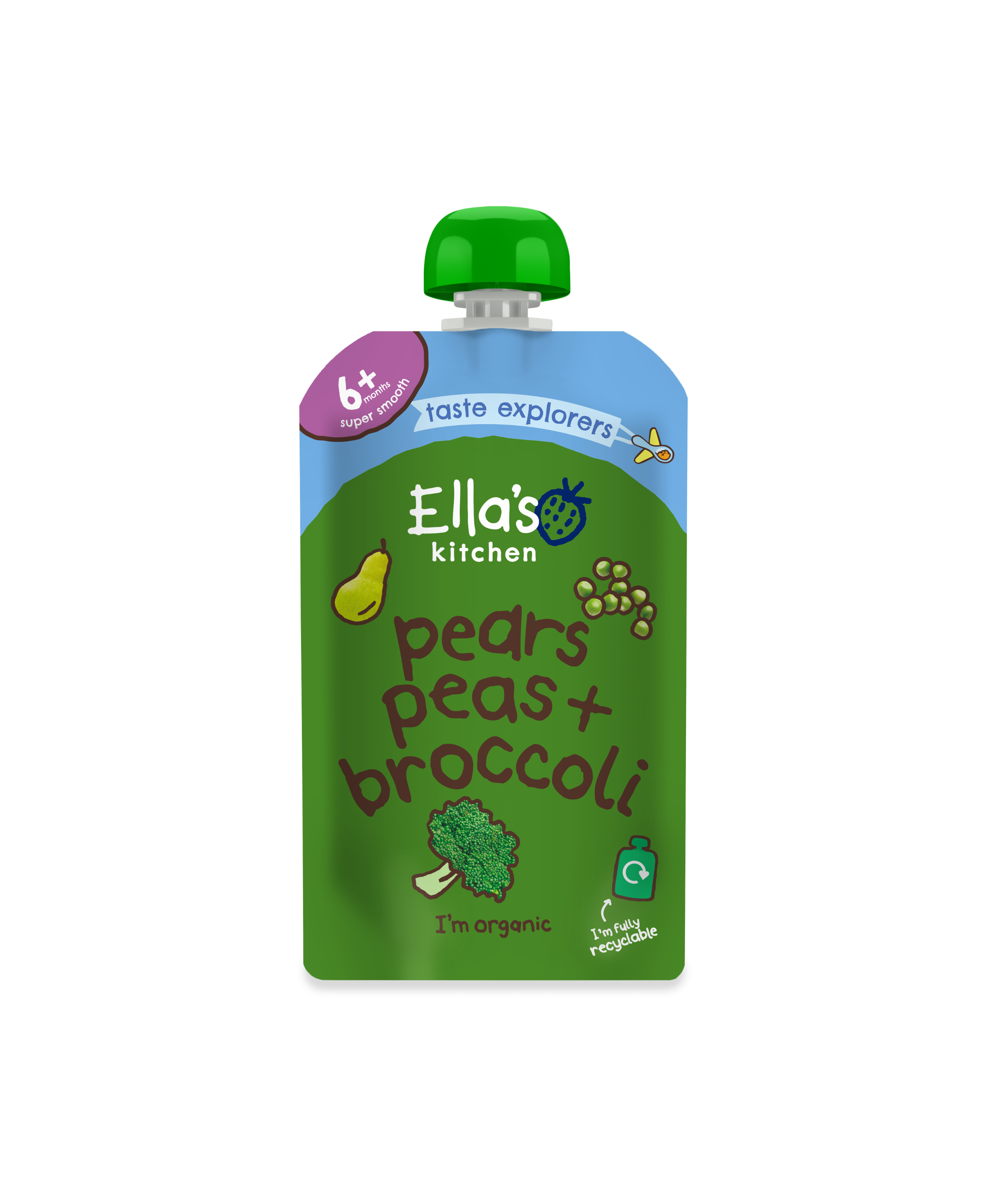 Ella's Kitchen Organic Pears Peas + Broccoli