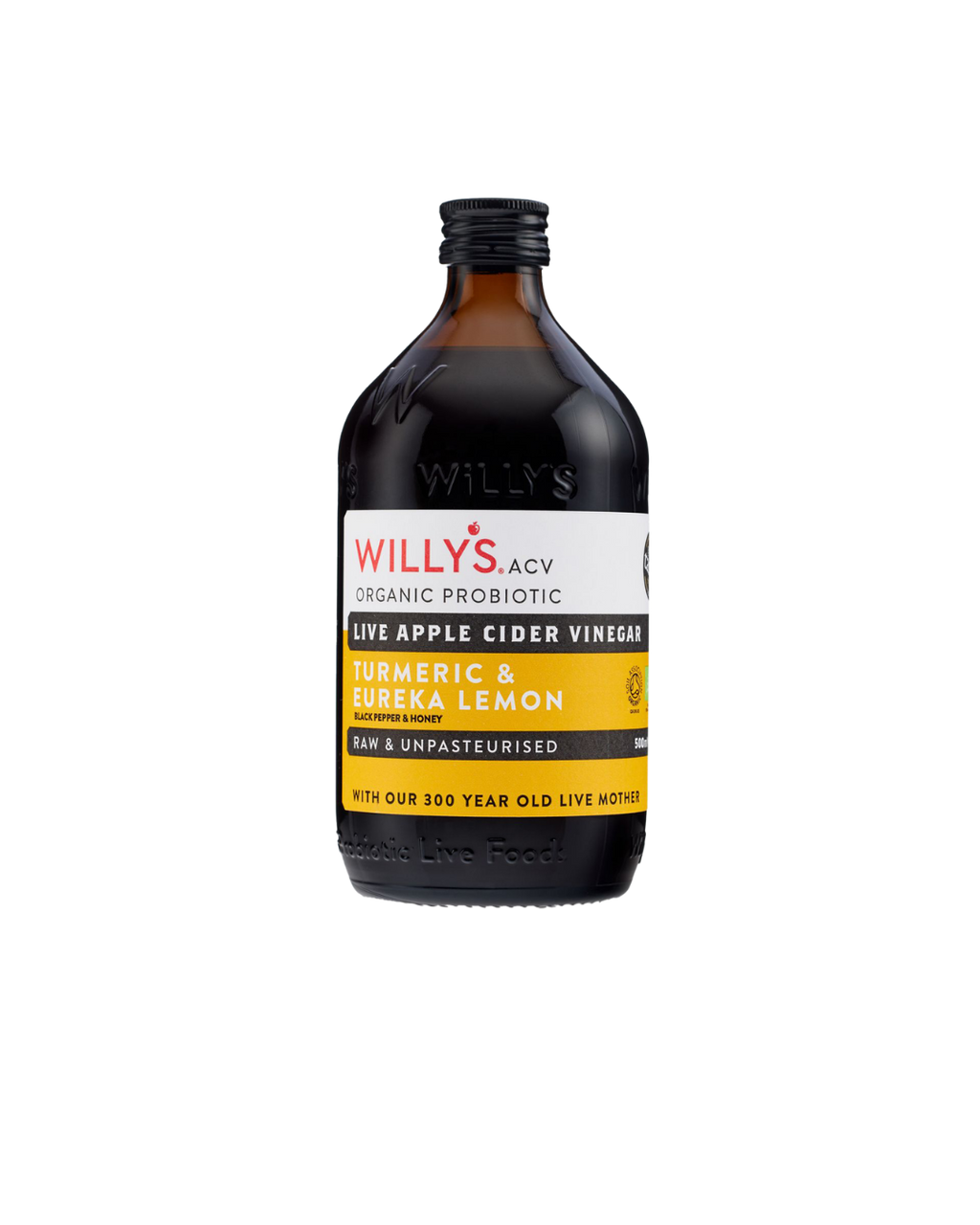 Willy's Organic Live Turmeric & Black Pepper Apple Cider Vinegar