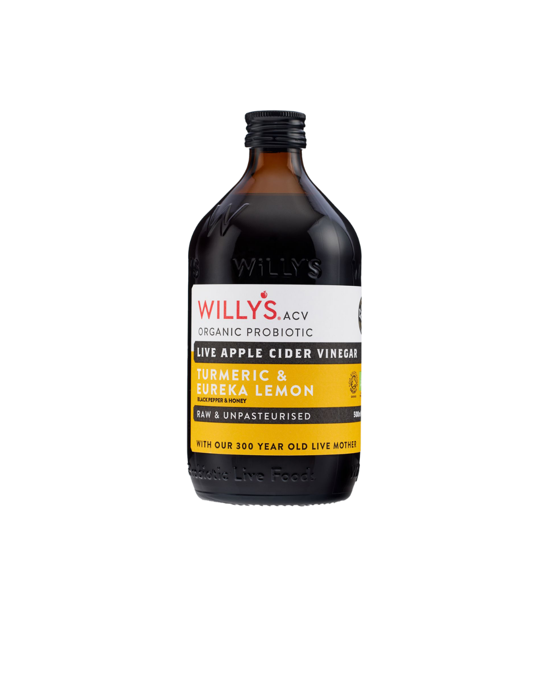 Willy's Organic Live Turmeric & Black Pepper Apple Cider Vinegar