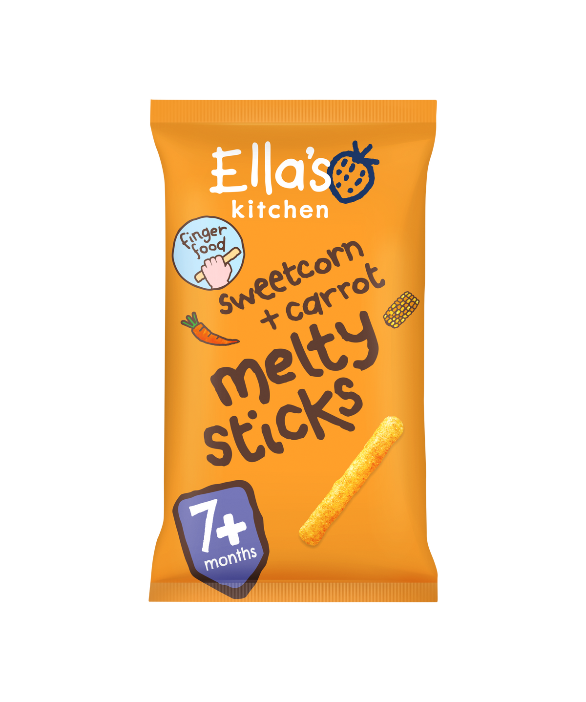 Ella's Kitchen Organic Sweetcorn + Carrot Melty Sticks