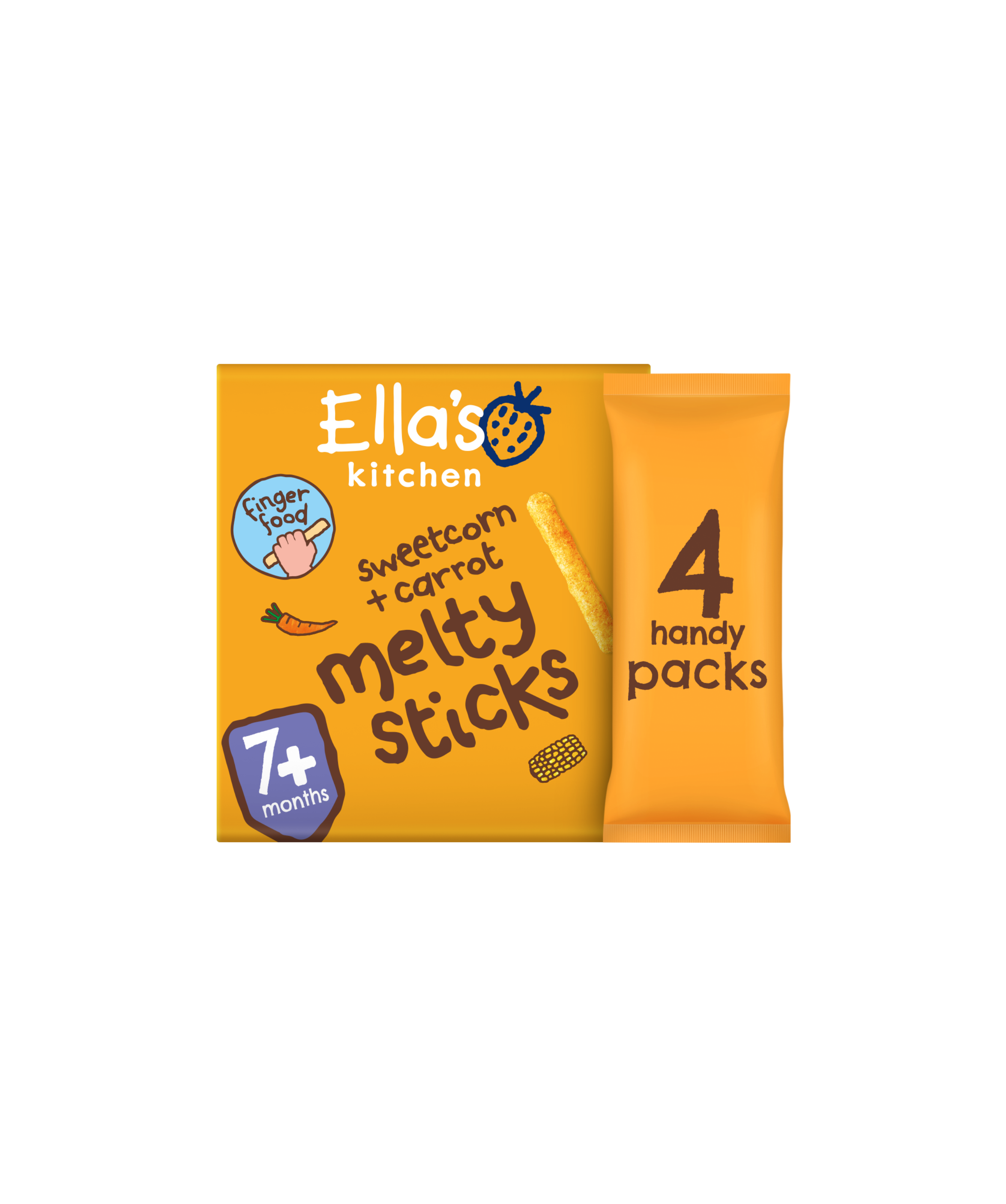 Ella's Kitchen Organic Sweetcorn + Carrot Melty Sticks Multipack