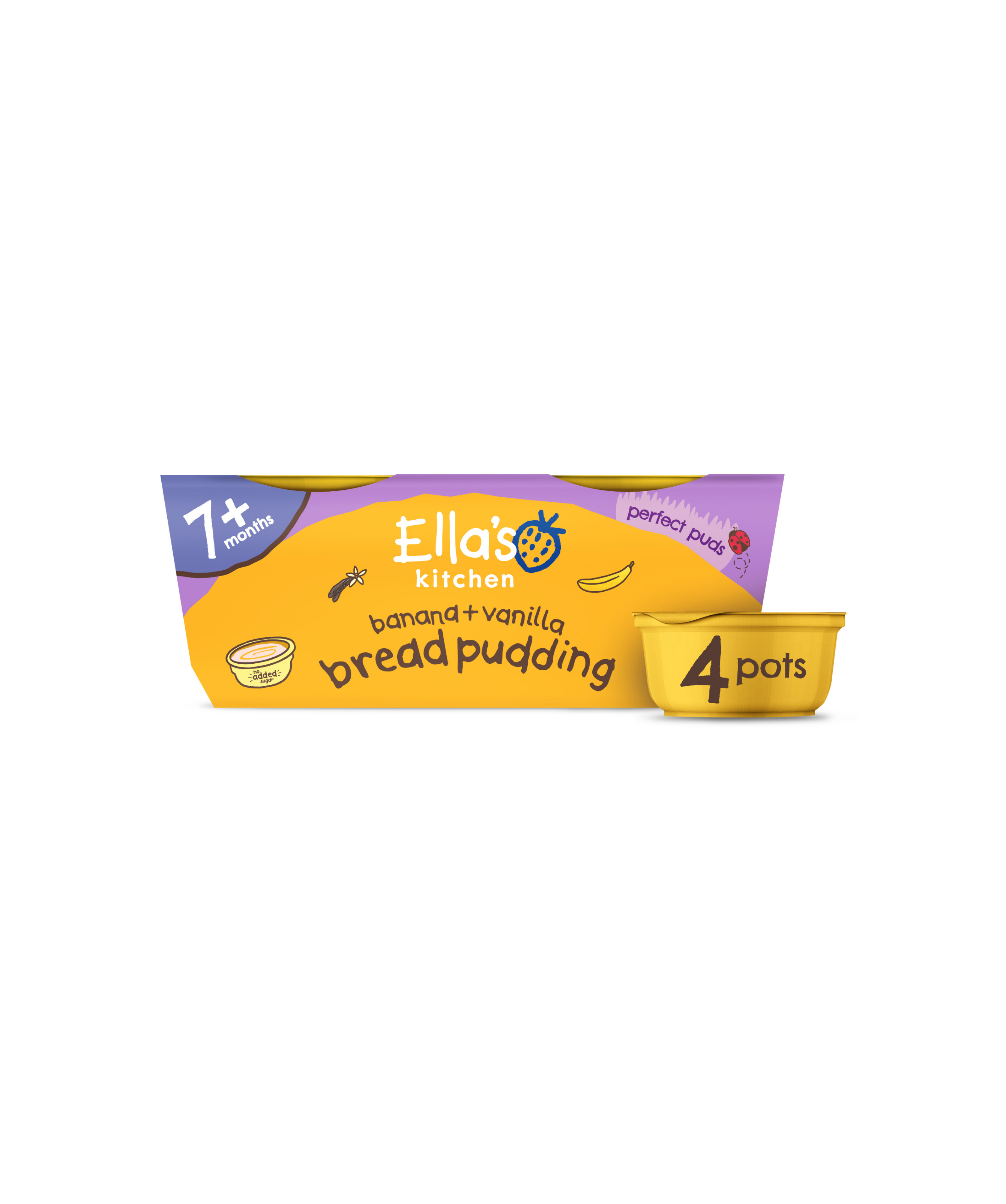 Ella's Kitchen Organic Banana + Vanilla Bread Pudding Multipack