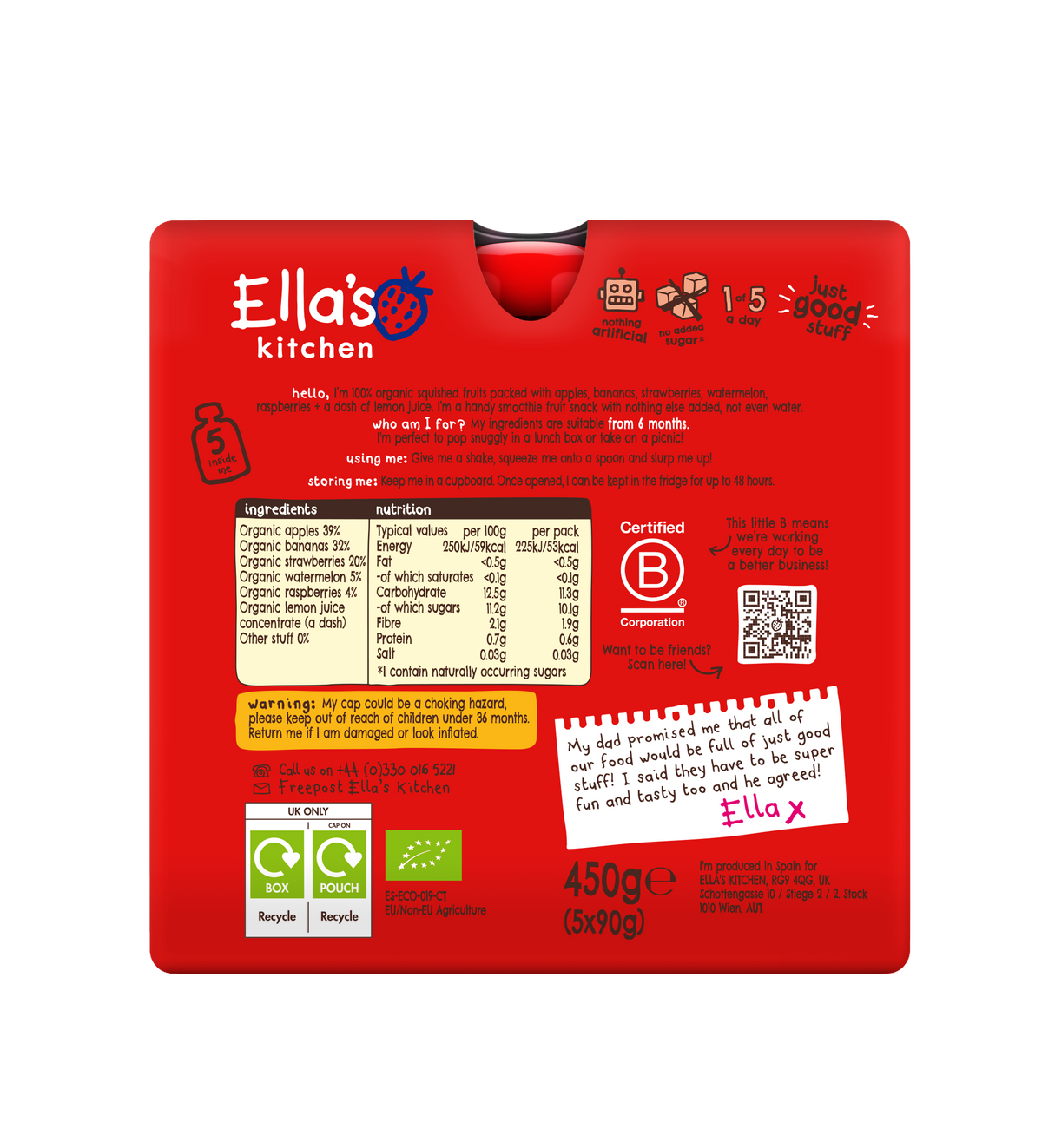 Ella's Kitchen Organic The Red One Multipack