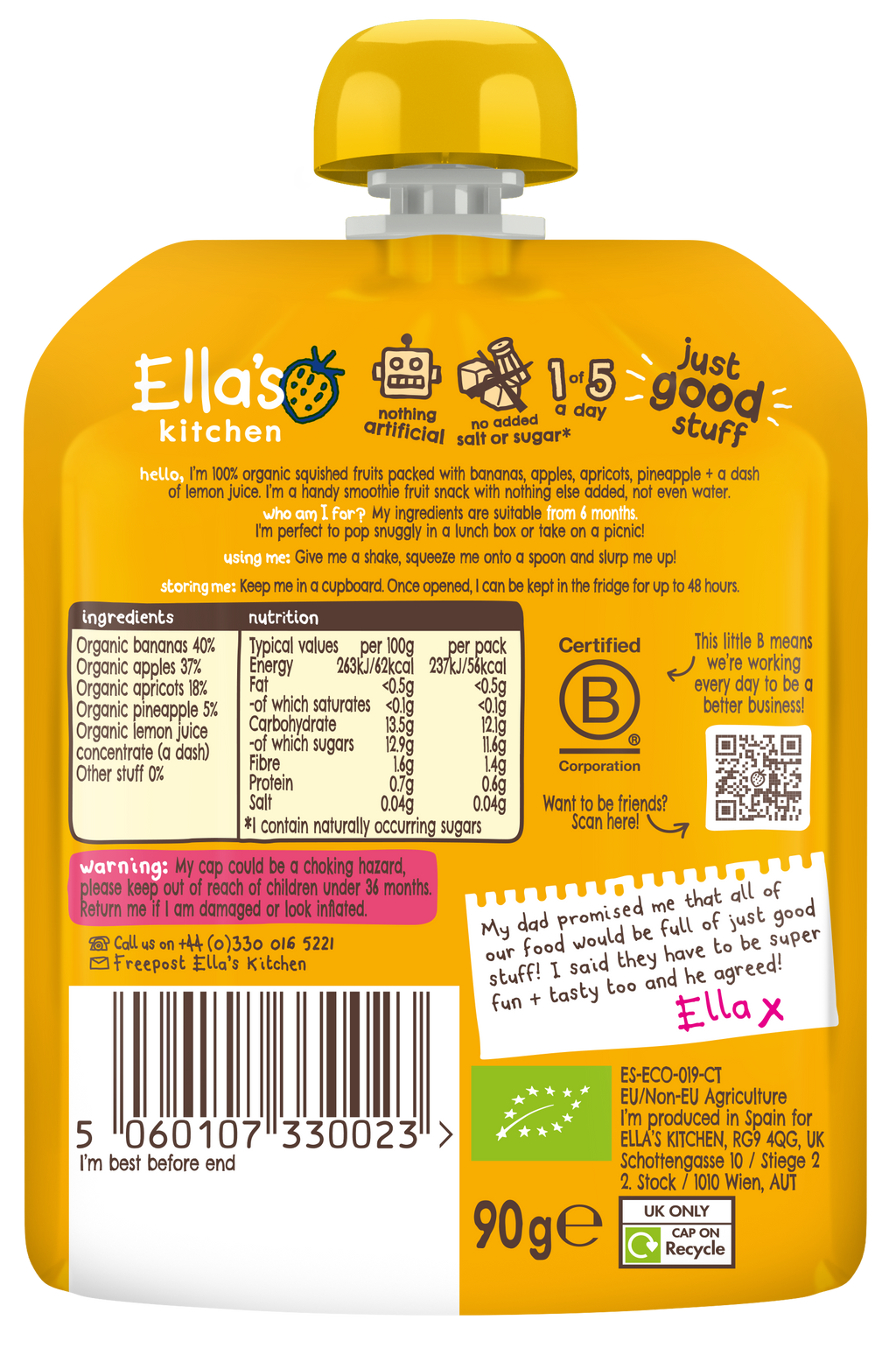 Ella's Kitchen Organic The Yellow One