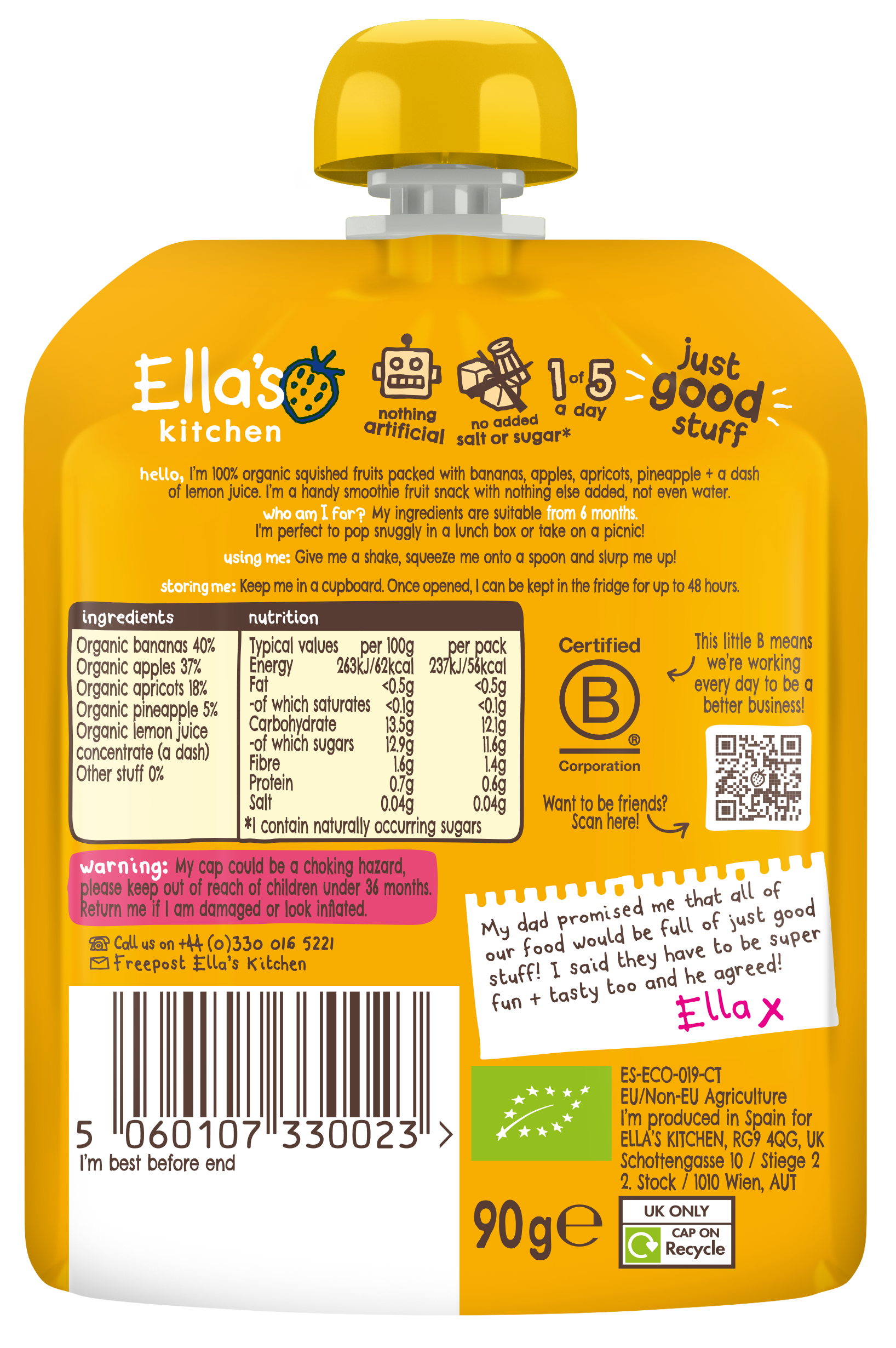 Ella's Kitchen Organic The Yellow One