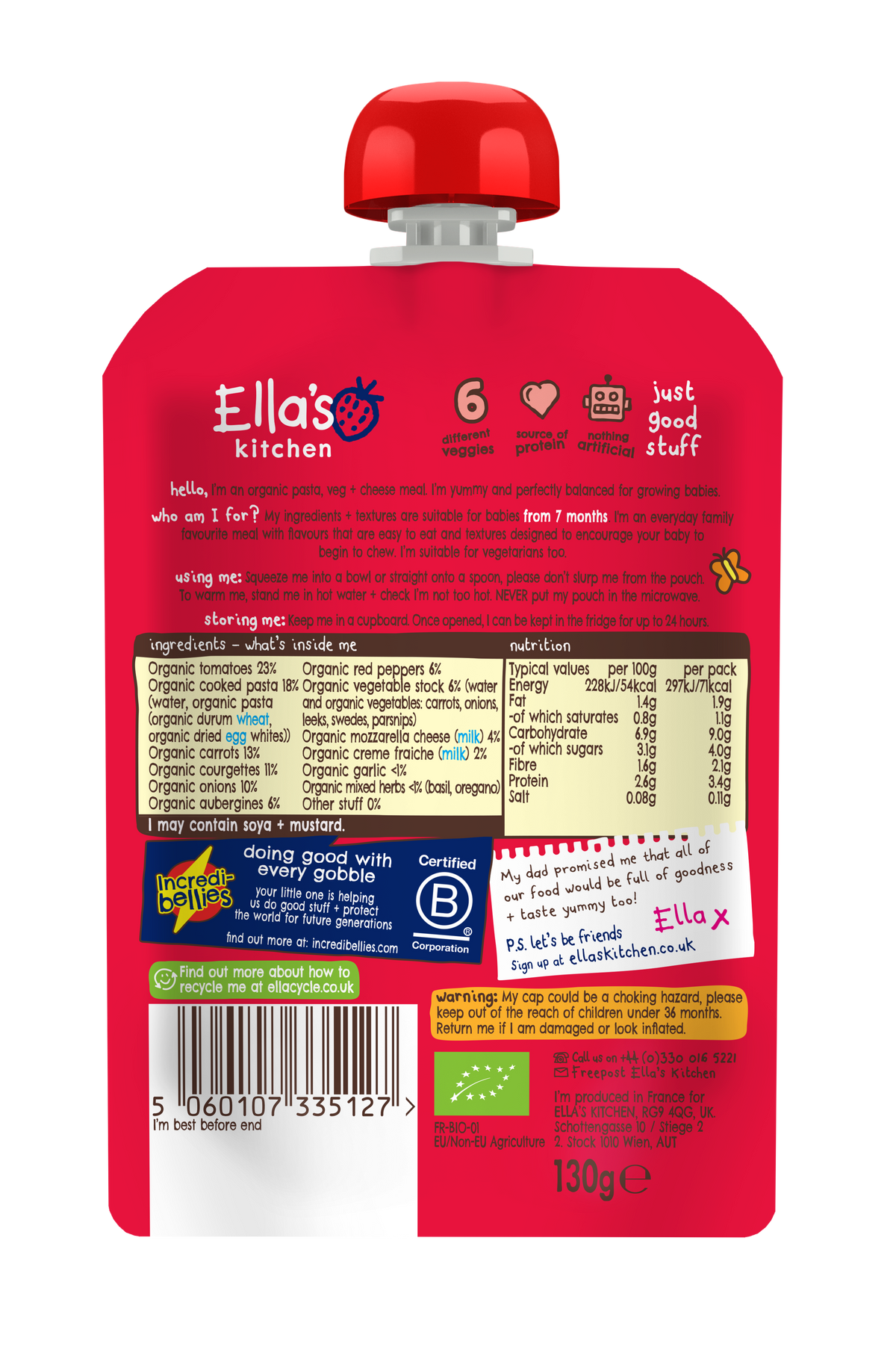 Ella's Kitchen Organic Veggie Lasagne