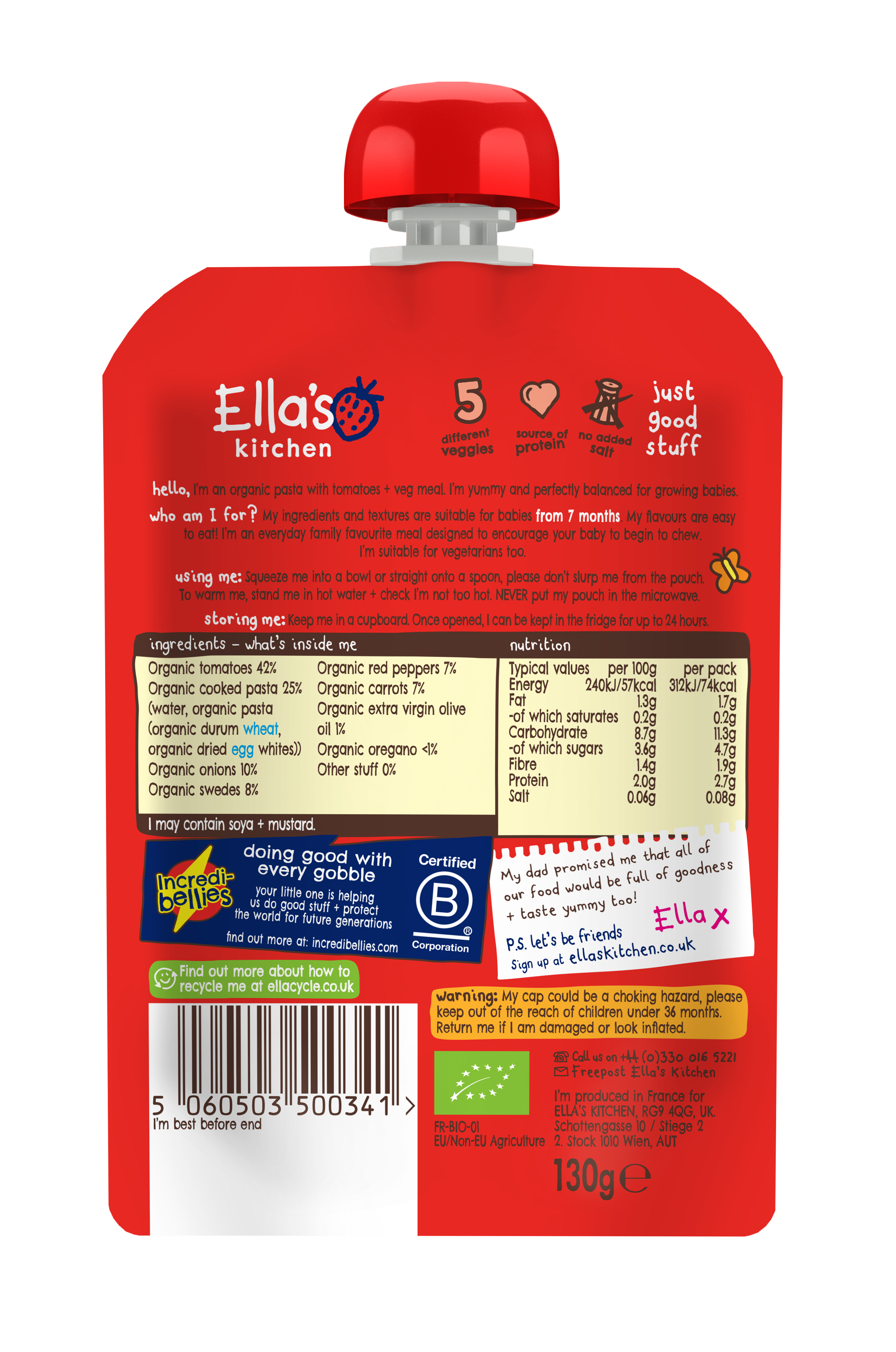 Ella's Kitchen Organic Tomato Pasta
