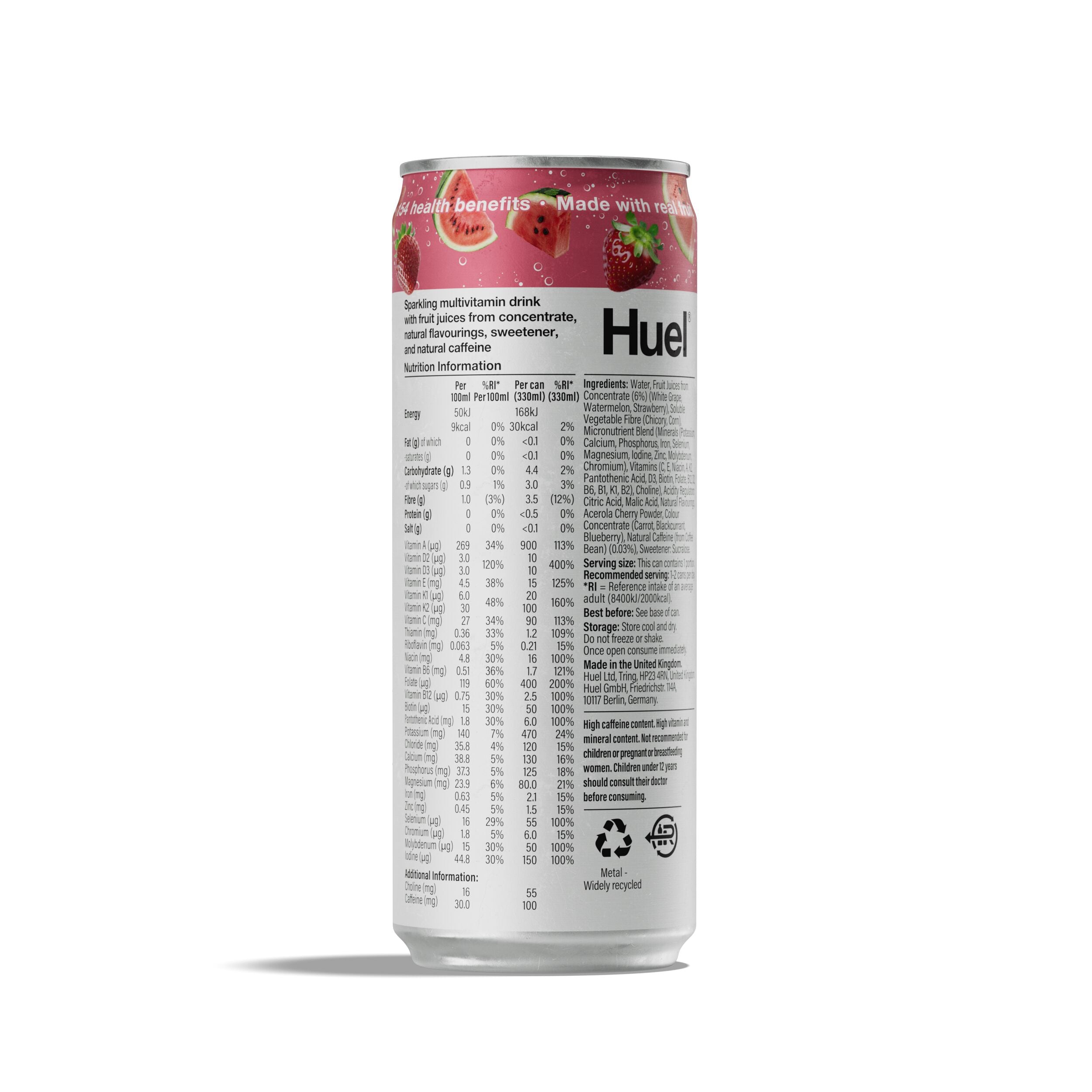 Huel Daily A-Z Vitamin Energy Drink Strawberry & Watermelon