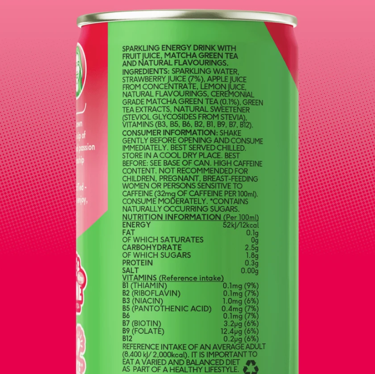 PerfectTed Strawberry Matcha Energy