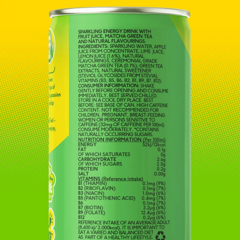 PerfectTed Lemon Lime Matcha Energy