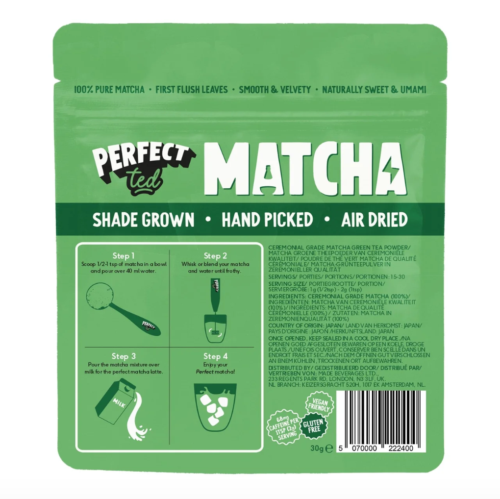 PerfectTed Ceremonial Grade Matcha Powder