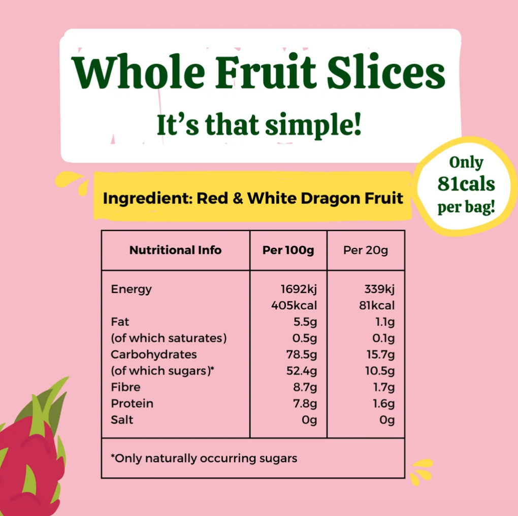 Soul Fruit Crunchy Dragon Fruit Crisps 30g