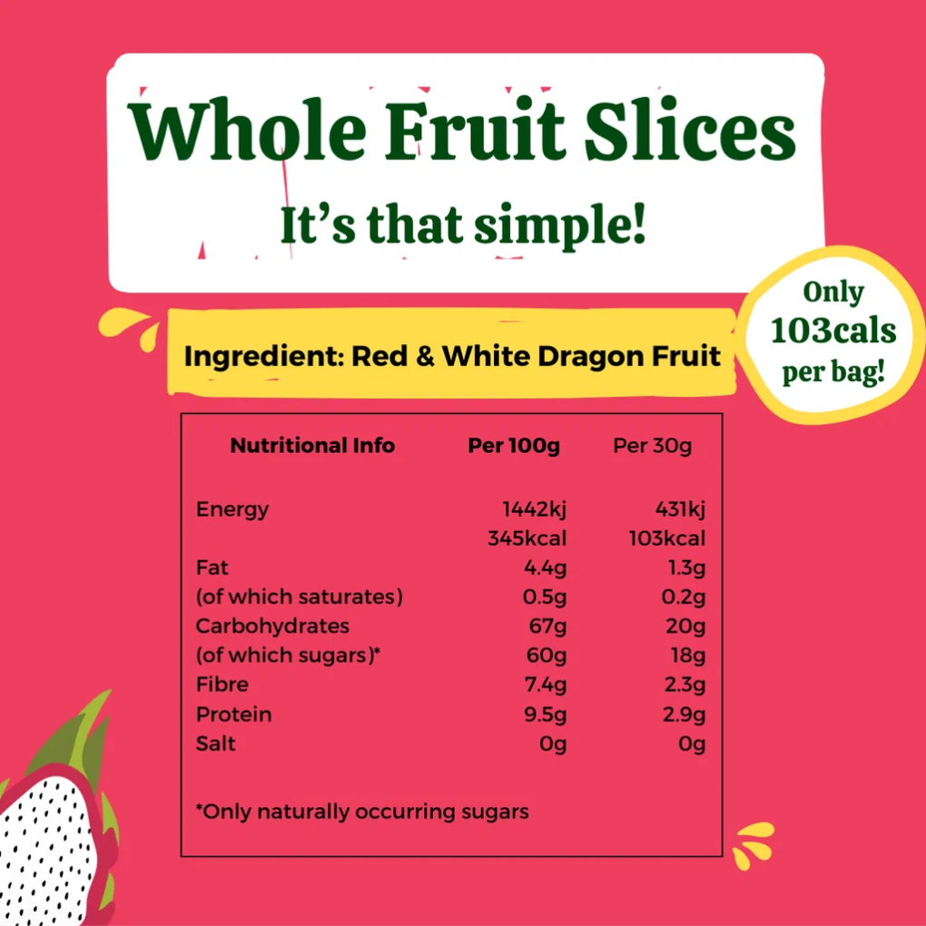 Soul Fruit Chewy Dragon Fruit Slices 30g
