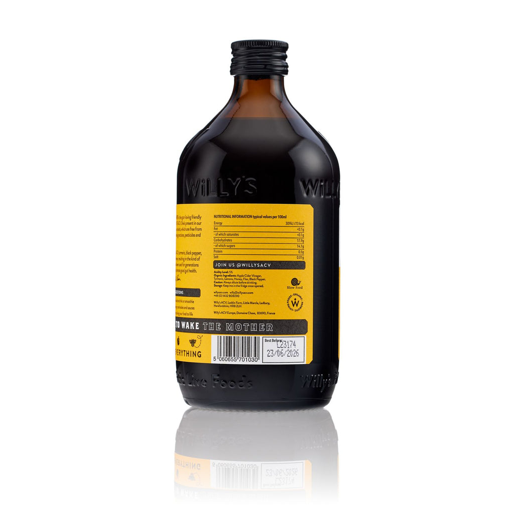 Willy's Organic Live Turmeric & Black Pepper Apple Cider Vinegar
